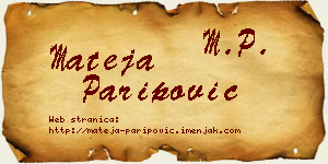 Mateja Paripović vizit kartica